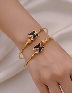 Black Butterfly Bangle