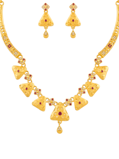 Traditional Ruby Accent Necklace