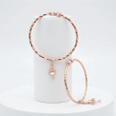 Rose Gold Charm Bangles