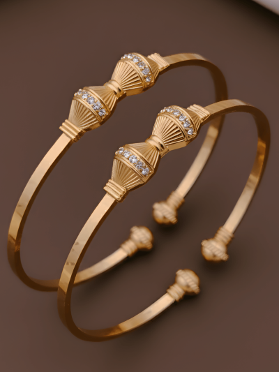 Golden Fan Bow Bangle