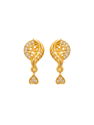 Elegant Curved Designer Drop Earrings