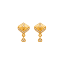 Elegant Diamond Pattern Drop Earrings