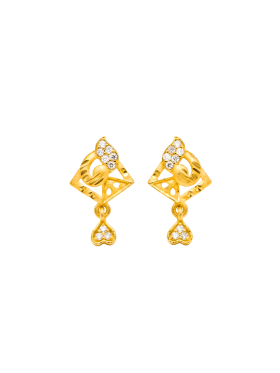 Stylish Geometric Designer Drop Earrings