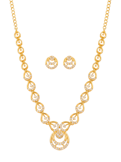 Elegant Teardrop Pattern Necklace