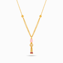 Elegant Beaded Tassel Pendant Chain Necklace