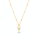 Elegant Crystal Halo Drop Pendant Chain Necklace
