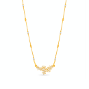 Elegant Floral Crystal Chain Necklace