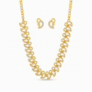 Golden Crescent Glow Necklace