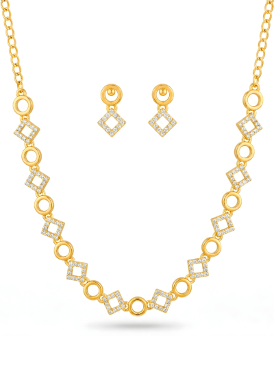 Elegant Geometric Crystal Necklace