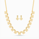 Elegant Floral Crystal Necklace