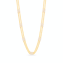 Elegant Double Layer Pearl Bead Chain Necklace