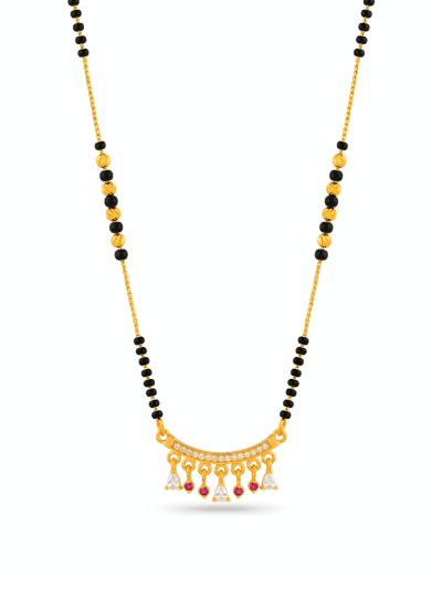 Traditional Black Bead Pendant Chain