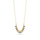 Elegant Black Bead Gold-Tone Necklace